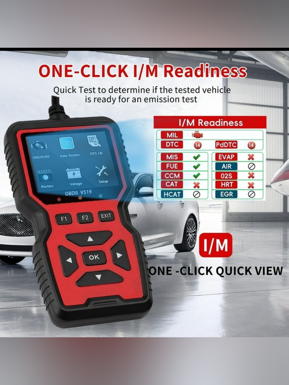 OBDII V519 Diagnostic Code Reader - Black - Picture 4 of 11